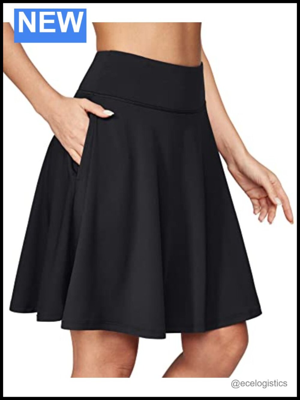 Women's 20'' Knee Length Skorts with Pockets, Built-in Shorts, High Waist, Golf